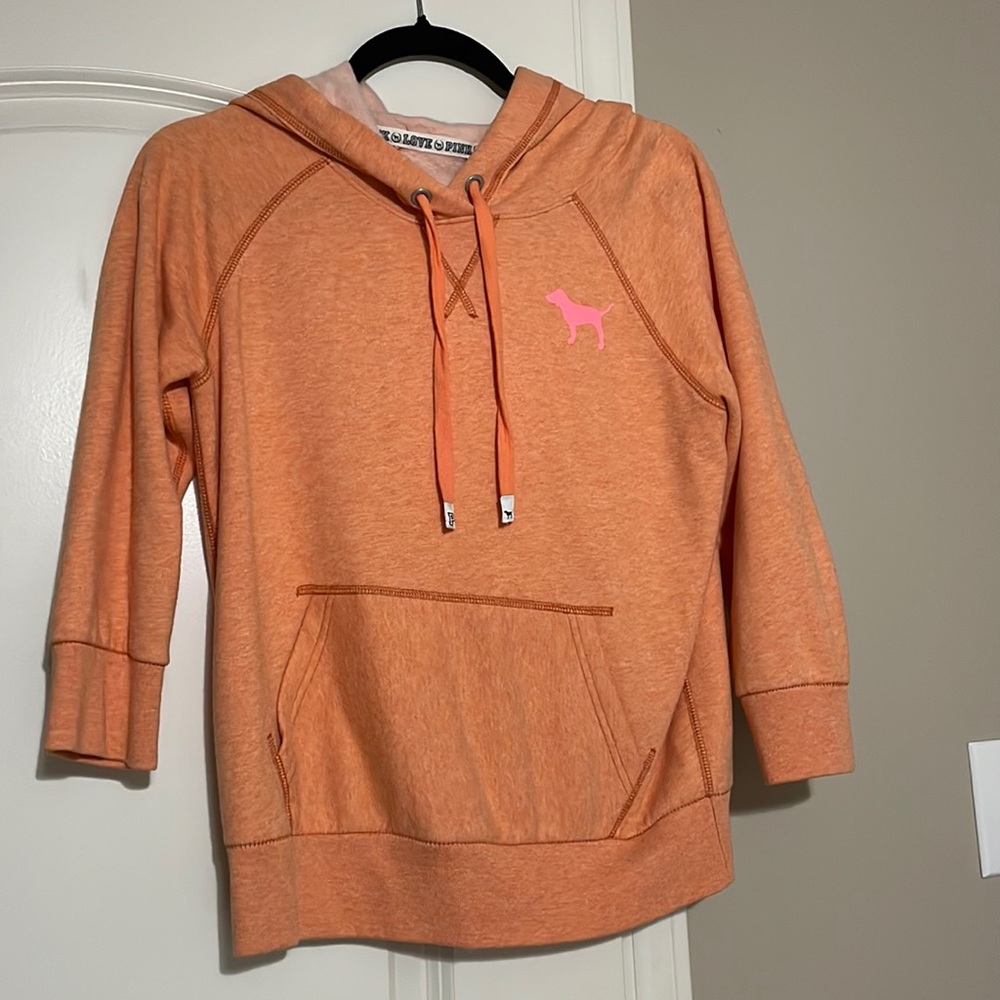 Orange Victoria’s Secret PINK hoodie